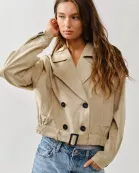 AJJ5041 TRENCH SUEDE HALF JACKET