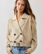 AJJ5041 TRENCH SUEDE HALF JACKET