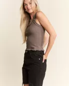 RUFFLE TRIM TANK TOP