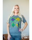 Fleur De Lis Puff - Mardi Gras Tee