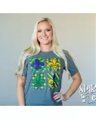 Fleur De Lis Puff - Mardi Gras Tee