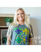 Fleur De Lis Puff - Mardi Gras Tee