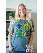 Fleur De Lis Puff - Mardi Gras Tee