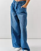 AJP5088 EXTENSION WAIST SOFT DENIM WIDE LEG JEANS