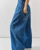 AJP5088 EXTENSION WAIST SOFT DENIM WIDE LEG JEANS