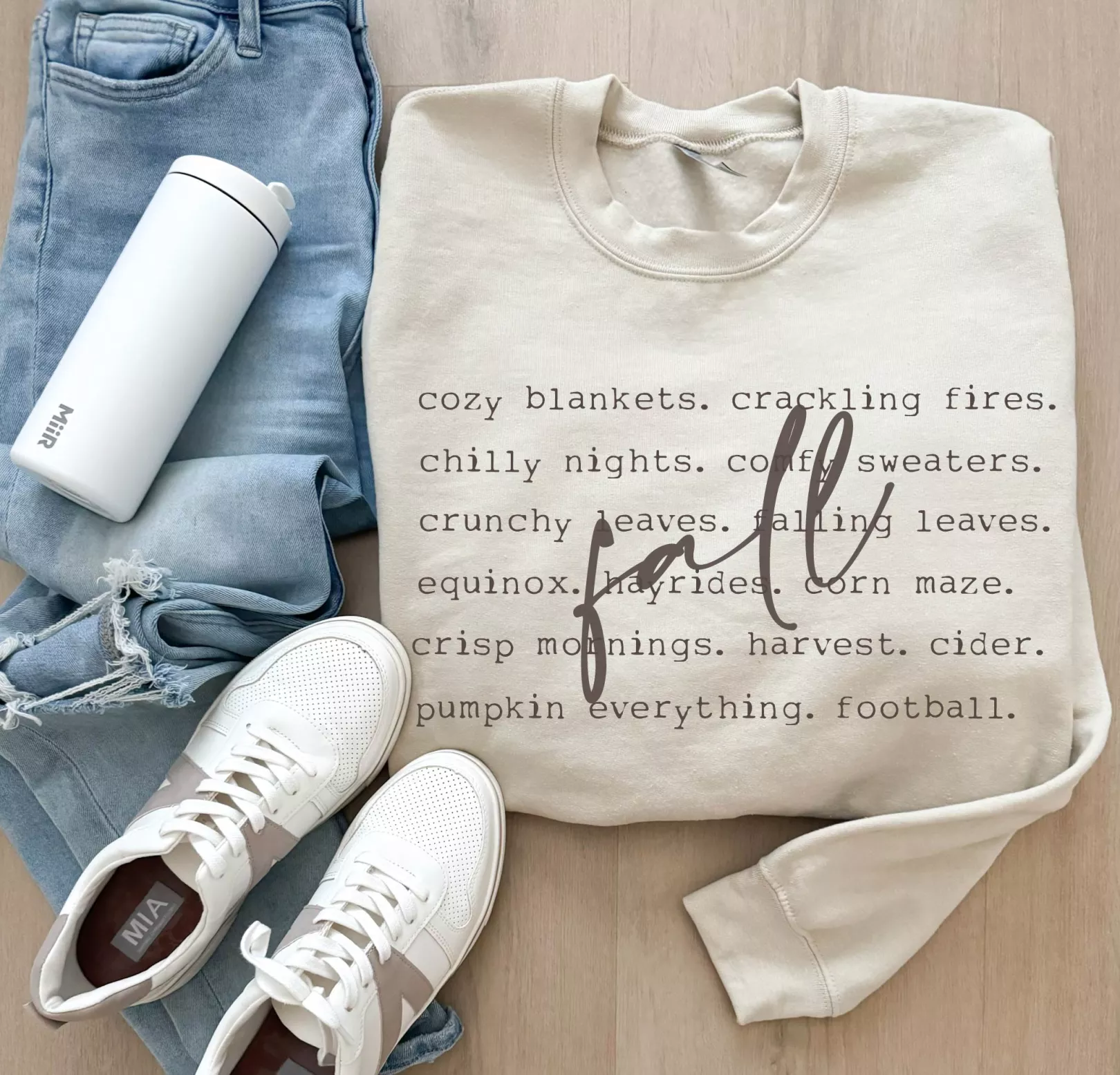 Fall words basic sweatshirt