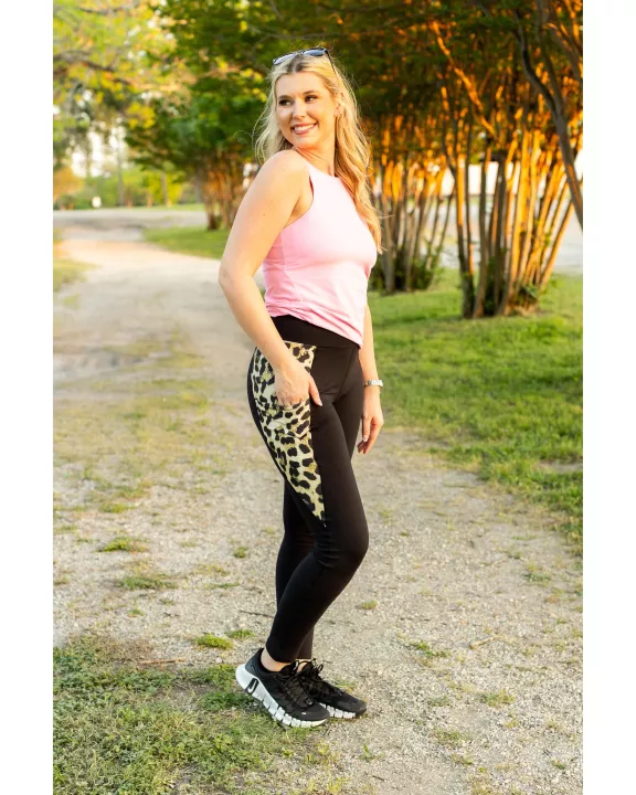 Ready to Ship | The Gianna - Leopard Panel Sculpting Leggings