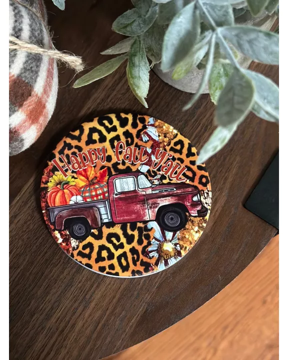 PreOrder  | Happy Fall Y'all Coasters (Set of 2)