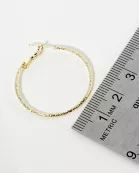 30mm Textured 14K-Gold-Dipped Lightweight Latch-Back Hoop Earrings