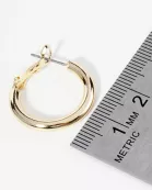 20mm 14K-Gold-Dipped Latch Back Hoop Earrings With 2 And A Half Mm Thickness