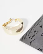 25mm Polished 14K-Gold-Dipped Tapered Latch Back Hoop Earrings