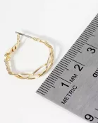 20mm Triple Wire Wrapped 14K-Gold-Dipped Latch Back Hoop Earrings