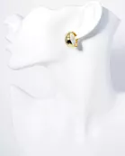 20mm Polished 14K-Gold-Dipped Tapered Latch Back Hoop Earrings