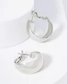 20mm Polished 14K-Gold-Dipped Tapered Latch Back Hoop Earrings