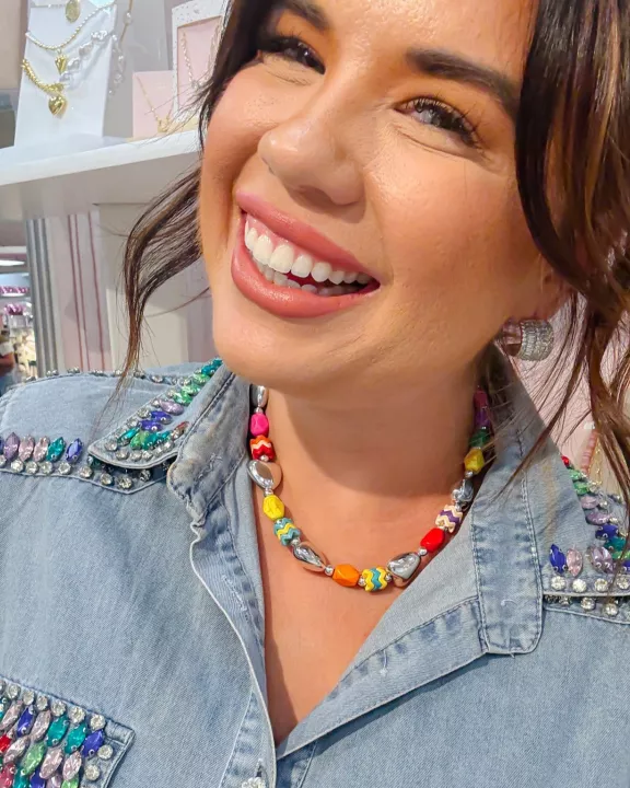 Heart Pop Silver Necklace