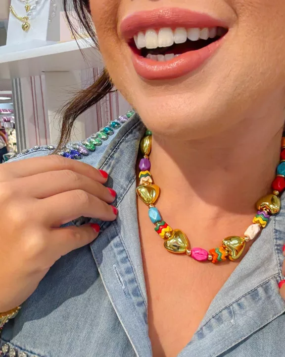 Heart Pop Gold Necklace
