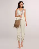 Kelce Influencer Style Vegan Fringe Bucket bag - Strap not included