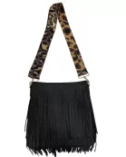 Kelce Influencer Style Vegan Fringe Bucket bag - Strap not included