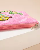"Day Dinking" Beaded Coin Pouch
