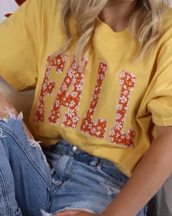 Fall Floral Short Sleeve