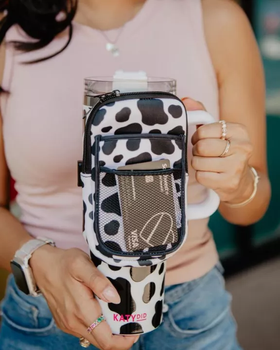 Cow Print Wholesale Water Bottle Zipper Pouch