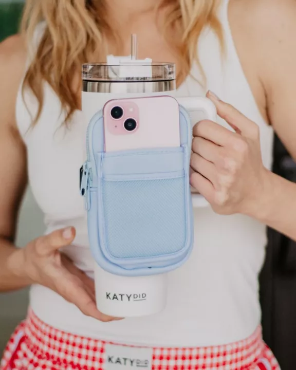 Light Blue Wholesale Tumbler Zipper Pouch for Phone