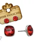 Austrian square crystal post earring, 10mm