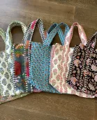 Block Print Quilted Totes