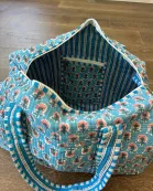 Flower Power Block Print Quilted Bag Collection