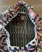 Dark Floral Block Print Quilted Bag Collection