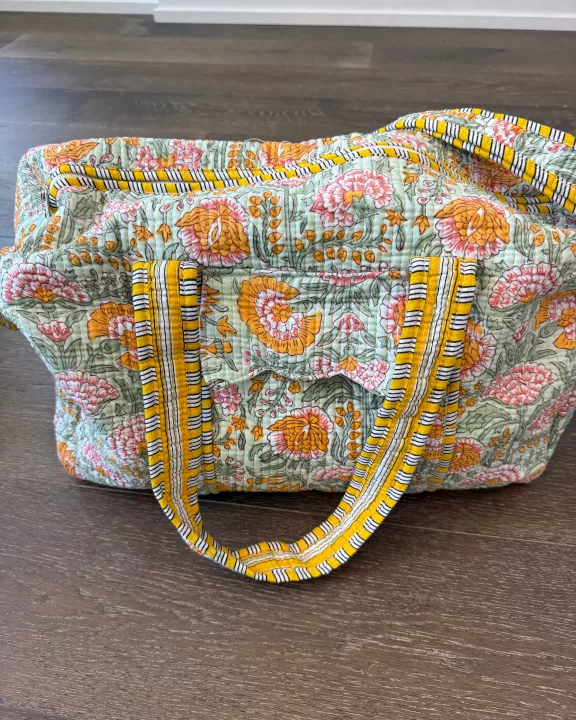 Sunshine Block Print Quilted Bag Collection