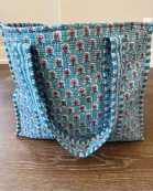 Flower Power Block Print Quilted Bag Collection