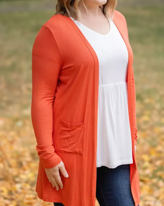 IN STOCK Classic Cardigan - Pumpkin FINAL SALE
