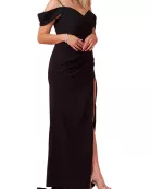 Dylan and Davids Full-Length Formal Off-The-Shoulder Wrap Evening Gown Dress