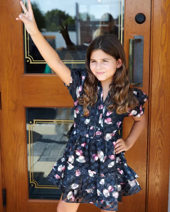 Mini Clementine Girls Dress - Twilight