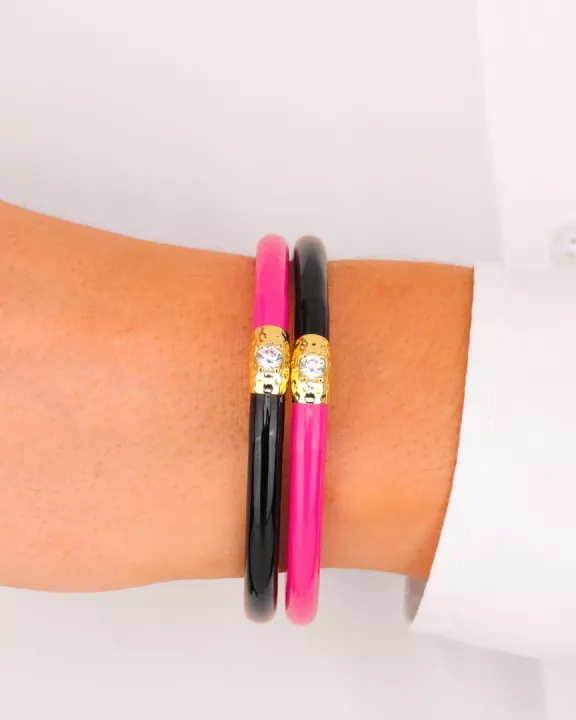Black/Epic Pink Yin & Yang All Weather Bangles® (AWB®)