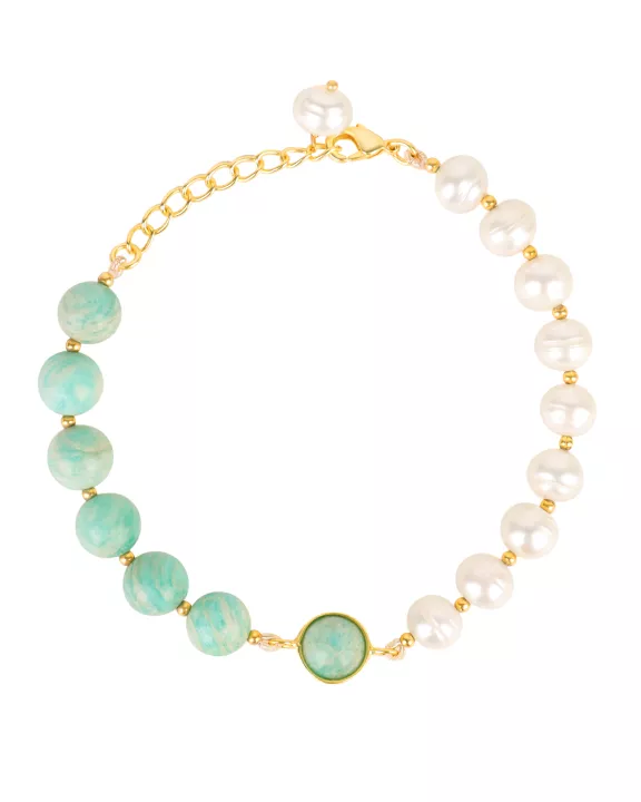 Margarite Bracelet - Turquoise & Pearl