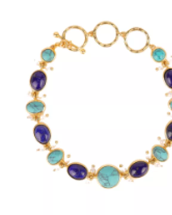 Lia Bracelet - Turquoise & Lapis