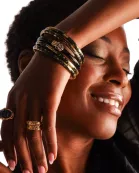 Fauna Lion All Weather Bangle® (AWB®) - Black