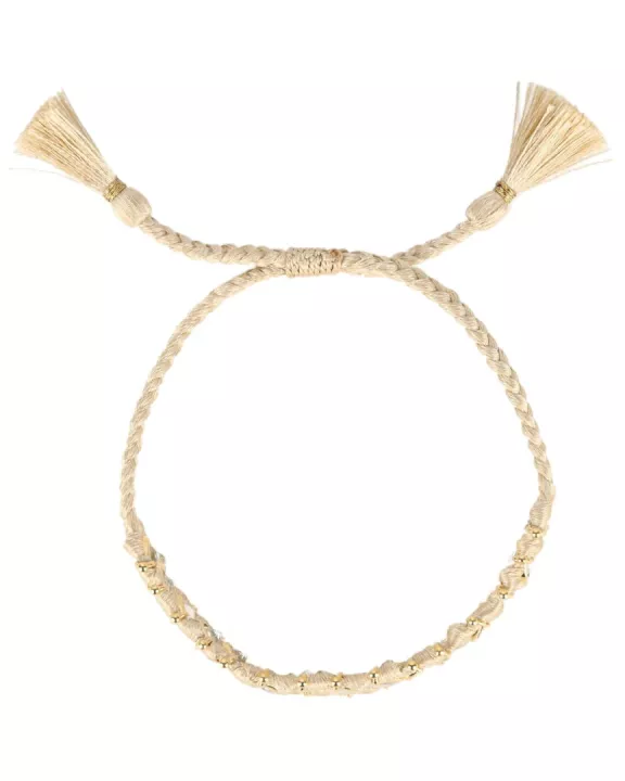 Viv String Bracelet - Ivory/Crystal