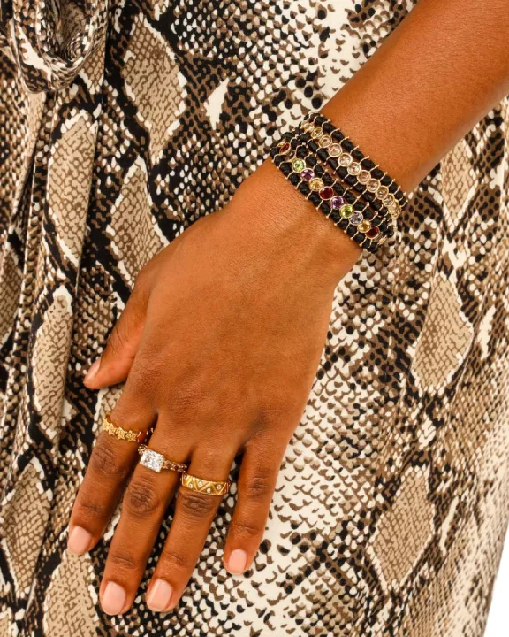 Viv String Bracelet - Black/Multi