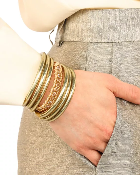 Viv String Bracelet - Ivory/Crystal