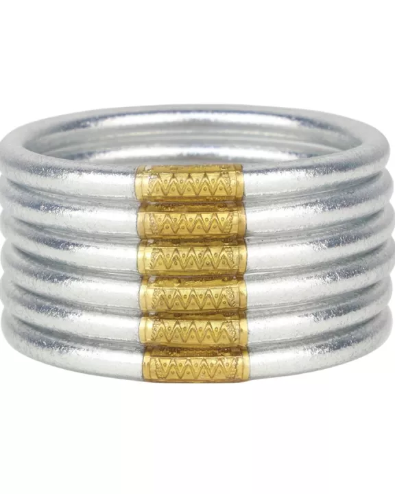 Silver All Weather Bangles® (Set of 6) - Serenity Prayer