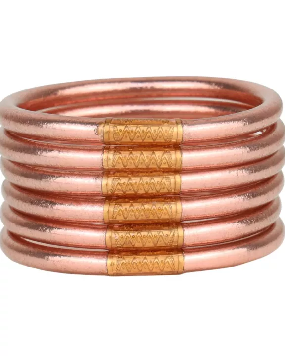 Rose Gold All Weather Bangles® (Set of 6) - Serenity Prayer