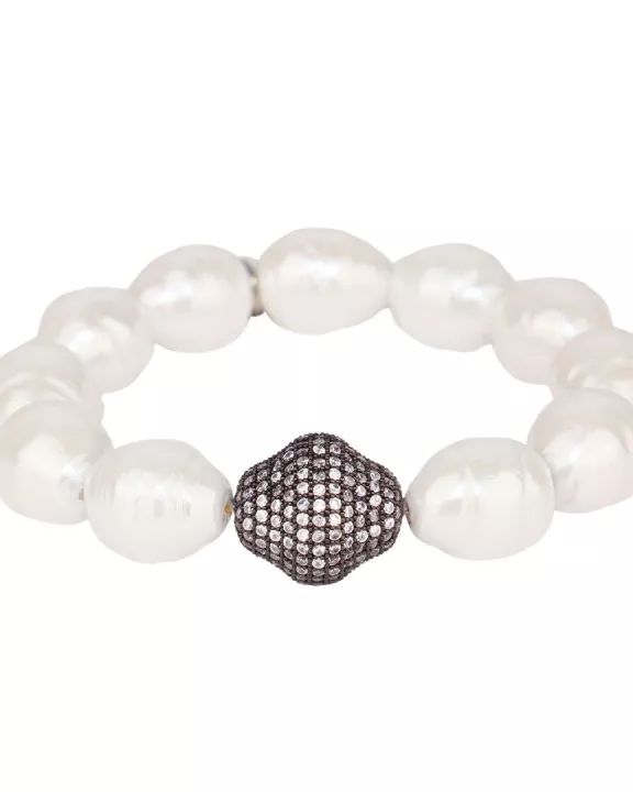 Isabel Pearl Bracelet - White