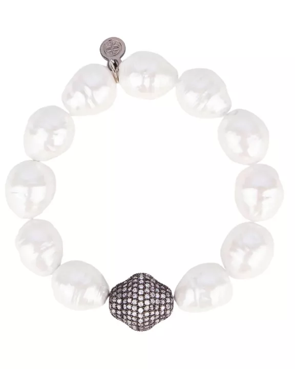 Isabel Pearl Bracelet - White