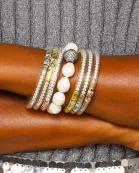 Isabel Pearl Bracelet - White