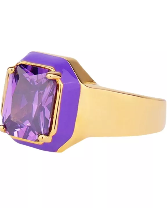 Cushion Ring - Amethyst