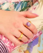 Cushion Ring - Amethyst