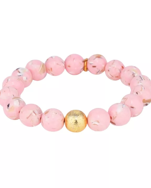 Marble Beaded Bracelet - Blush